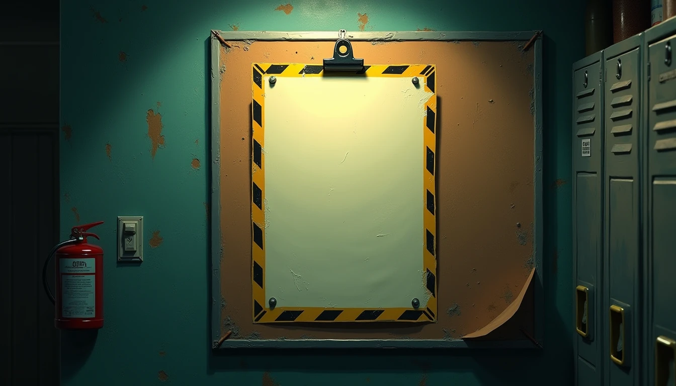 Laminated breakroom safety poster